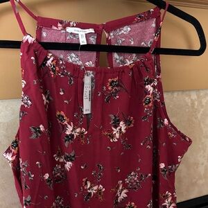 Maurices Burgundy Floral Camisole